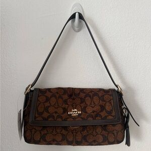 Coach Etta Small Flap Shoulder Bag In Signature Chenille